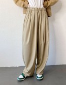 Beige Pleated Comfy Pants #250125